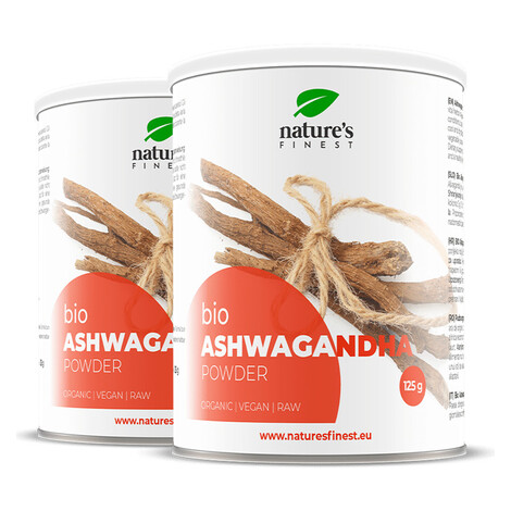 Nature's Finest Ashwagandha Powder Bio | čistá bio ašvaganda | adaptogenní podpora pro odolnost 