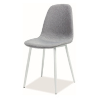 Sconto Jedálenská stolička FUX sivá/biela