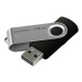 Goodram USB flash disk, USB 2.0, 128GB, UTS2, čierny, UTS2-1280K0R11, USB A, s otočnou krytkou