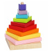 CUBIKA 13357 Farebná pyramída - drevená skladačka 9 dielov