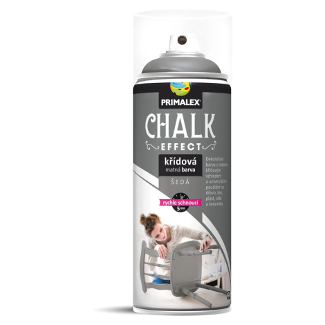 Primalex Kriedová matná farba v spreji Chalk Effect sivá 400 ml