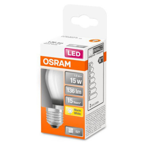 OSRAM Classic P LED žiarovka E27 1,5W 2 700K matná
