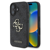 Guess PU 4G Metal Logo kryt pre iPhone 16 sivý