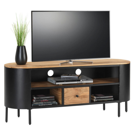 Ambia Home TV DIEL, akácia, čierna, farby akácie, 145/60/40 cm