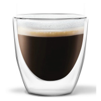 Sada 2 dvojstenných pohárov Vialli Design Ronny Espresso, 80 ml