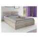 Drevená posteľ Arkadia 140x200 cm, dub sonoma, bez matraca