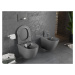 MEXEN - Závesná WC misa vrátane sedátka s slow-slim čierna matná 302