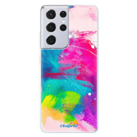 Odolné silikónové puzdro iSaprio - Abstract Paint 03 - Samsung Galaxy S21 Ultra