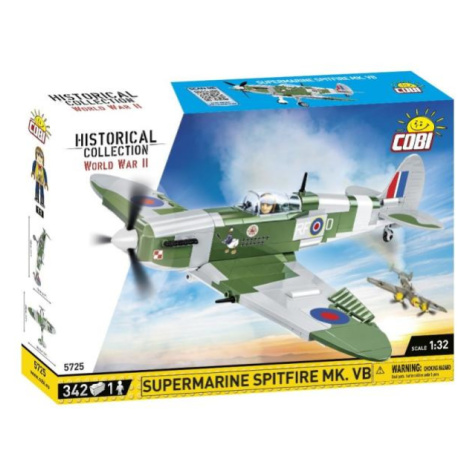 Cobi 5725 II WW Supermarine Spitfire Mk. VB, 1:32, 335 k, 1 f