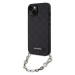 Kryt Karl Lagerfeld iPhone 14 6.1" black hardcase Saffiano Monogram Chain (KLHCP14SSACKLHPK)