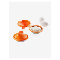 Sada dvoch tvorítok na stratené vajce v oranžovej farbe Lékué