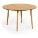 Rozkladací jedálenský stôl v dekore duba v prírodnej farbe ø 120 cm Oqui – Kave Home