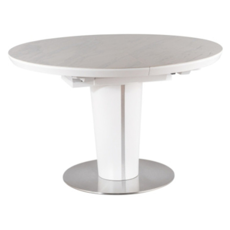 Sconto Jedálenský stôl URBAT 1 biely mramor/biela Houseland
