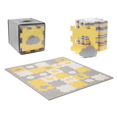 KINDERKRAFT SELECT Podložka penová puzzle Luno Shapes 185 x 165 cm Yellow, 30ks, Premium