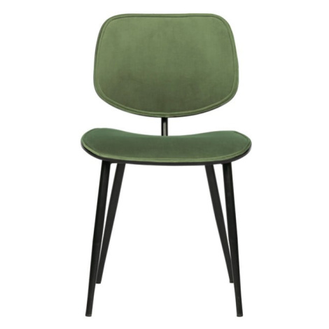 Zelená zamatová jedálenská stolička Jackie – WOOOD