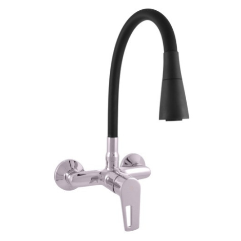 Drezová batéria RAV SLEZÁK COLORADO so silikónovým ramienkom 100 mm čierna matná/zlatá CO202.0/1