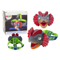 mamido  Nastaviteľná čelovka dinosaurus s 3 LED diódami