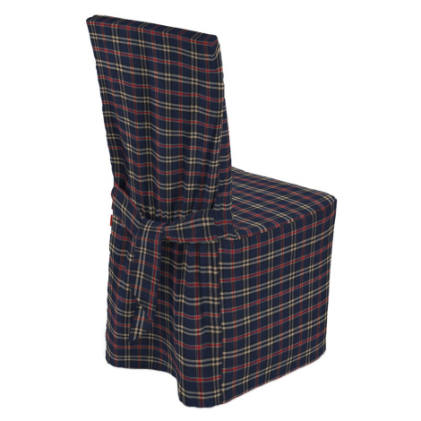 Dekoria Návlek na stoličku, modro - červené káro, 45 x 94 cm, Quadro, 142-68