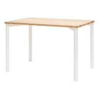 Biely jedálenský stôl so zaoblenými nohami Ragaba TRIVENTI, 120 x 80 cm