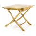 Divero 47274 Skladací záhradný stolík - teakové drevo neošetrené - 80 cm