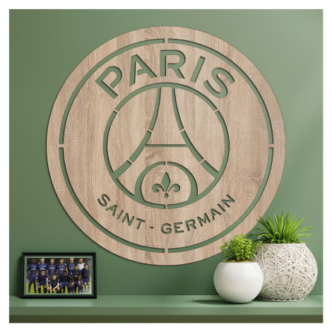 Drevené futbalové logo na stenu - PSG