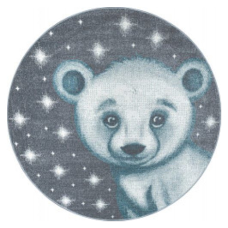 Dětský kusový koberec Bambi 810 blue kruh - 160x160 (průměr) kruh cm Ayyildiz koberce
