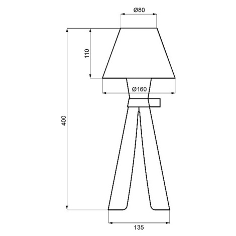 Aluminor Floh textilná stolová lampa