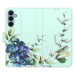 Flipové puzdro iSaprio - Blue Flowers - Samsung Galaxy A25 5G