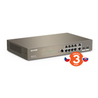 Tenda TEG5312F Managed L3 Gigabit Switch, 10x RJ45 10/100/1000 Mb/s, 2x SFP 1 Gb/s