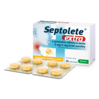 SEPTOLETE Extra citrón a med 16 tvrdých pastiliek