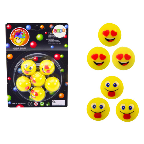 mamido  Sada gumových loptičiek emoji žltej