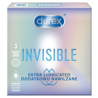 DUREX Invisible Extra Lubricated Kondómy 3 ks