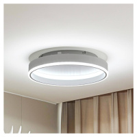 Lindby Smart LED stropné svietidlo Yasmen, biele, kov, CCT, Tuya