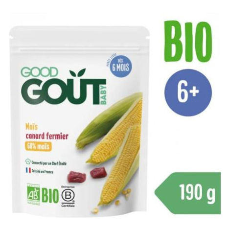 Príkrm zeleninovo-mäsový BIO Kukurica s kačacím mäsom 190g Good Gout