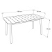 Hliníkový záhradný jedálenský stôl 80x150 cm Alicante – Ezeis
