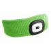 Sixtol Čelenka s čelovkou 180lm, nabíjacia, USB, uni veľkosť, bavlna/PE, fluorescenčná zelená