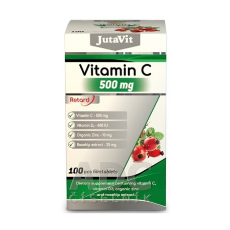 JUTAVIT Vitamín C 500 mg + D3 400 IU + zinok 15 mg s extraktom so šípok 100 tabliet