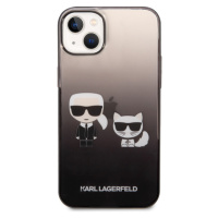 Karl Lagerfeld Gradient Karl and Choupette Zadný Kryt pre iPhone 14 Max Black