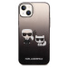 Karl Lagerfeld Gradient Karl and Choupette Zadný Kryt pre iPhone 14 Max Black