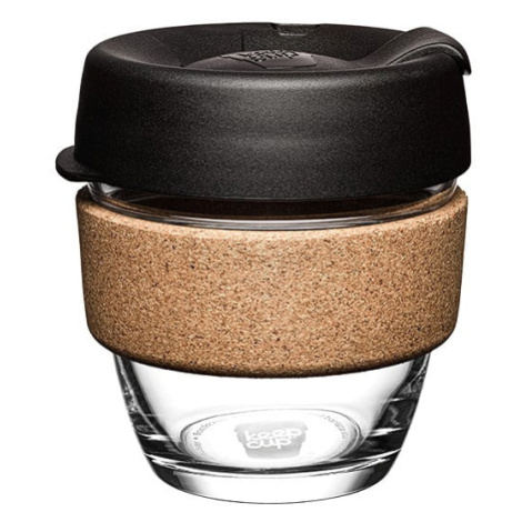 Čierny/hnedý cestovný hrnček 227 ml Brew Cork Black S – KeepCup