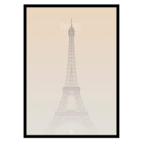 Plagát v ráme 50x70 cm Paris Eiffel Tower – Malerifabrikken