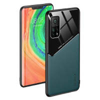 Huawei Y9a, silikónové puzdro, koža a zadná strana z plexiskla, stredne odolné voči nárazom, kom