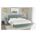Zelená čalúnená dvojlôžková posteľ s roštom 180x200 cm Tina – Ropez