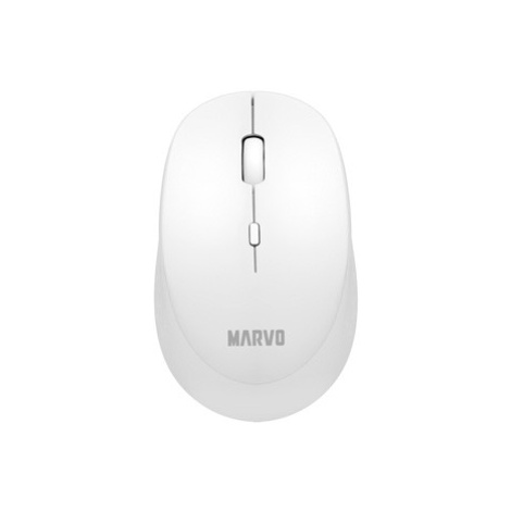 Marvo Myš WM103WH, 1600DPI, 2.4 [GHz], optika, 4tl., bezdrátová, bílá, 1 ks AA, kancelářská, tic