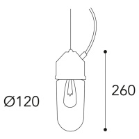 Závesná lampa 1951N starožitná mosadz rovné číre