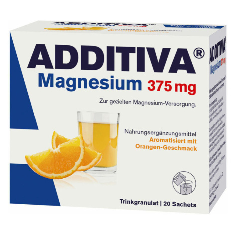 ADDITIVA Magnesium 375 mg nápoj pomaranč 20 vreciek