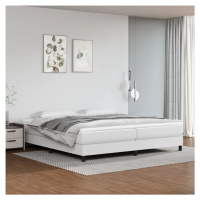 vidaXL Rám na boxspring posteľ, biely 200x200 cm, umelá koža