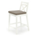 Sconto Barová stolička BURYS biela/svetlohnedá