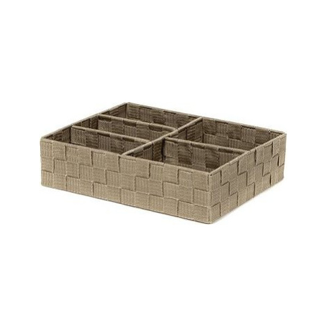 Compactor organizér na bielzeň a doplnky TEX – 5-dielny, 32 × 25 × 8 cm, Taupe (sivo-béžový)