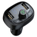 Baseus S-09 FM Transmiter Bluetooth MP3, 2 x USB-A 4,8A čierny